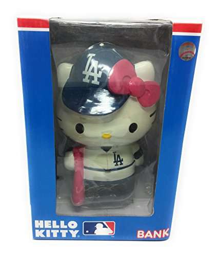 FOCO MLB Los Angeles Dodgers Hello Kitty Resin Bank 4