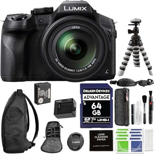 Panasonic LUMIX FZ300 Long Zoom Digital Camera (Black) with Advanced Accessory and Travel Bundle | DMC-FZ300K | Extended 3 Years Panasonic Warranty | Lumix Camera 1