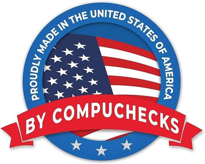 Business Voucher Check Stock - Computer Laser Checks - 500 Sheets, Check in Middle, Blue/Red Prismatic 5