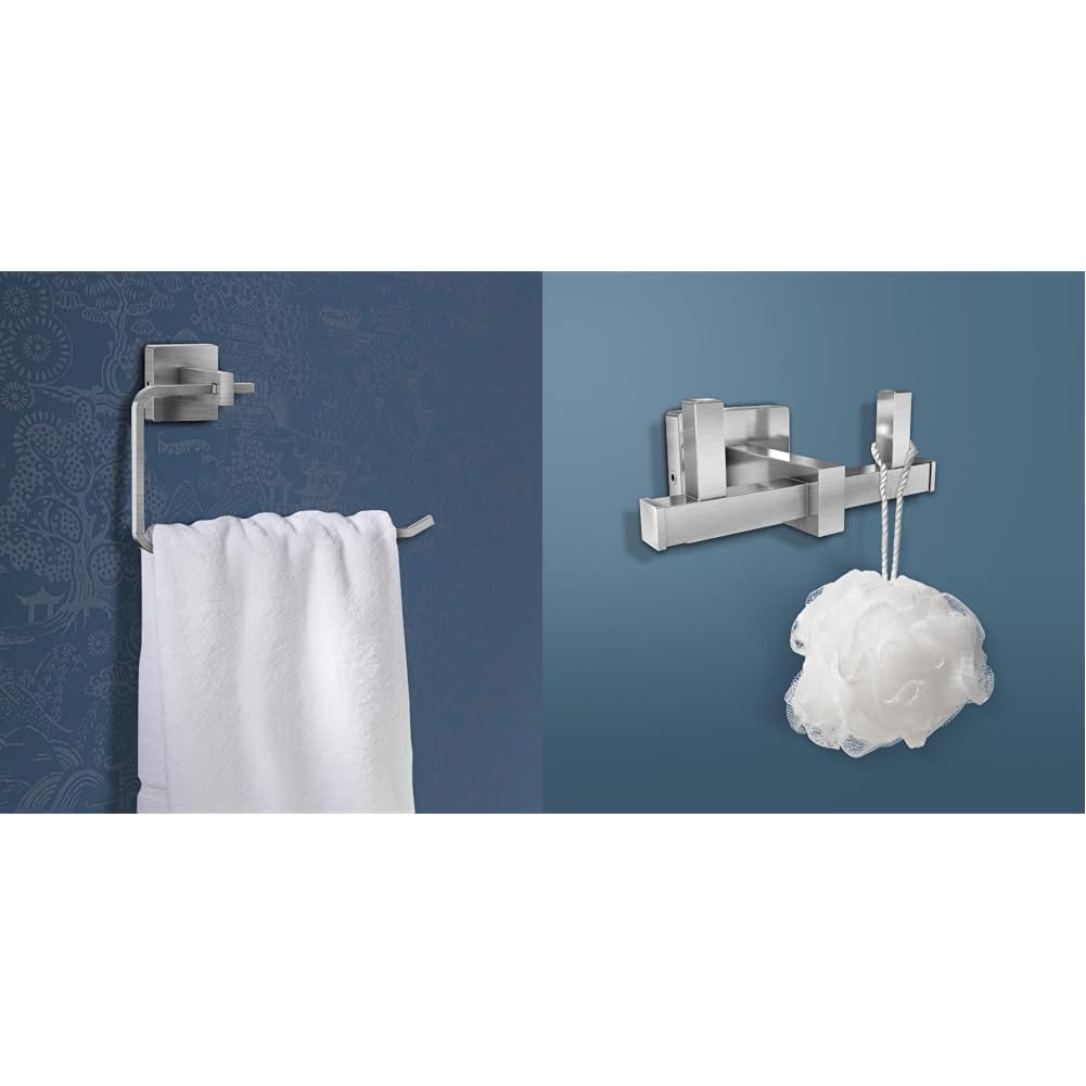 Kohler Towel Ring, SS304 Stainless Steel, 2 Years Warranty, Brushed Steel Finish, 22.1cm x 6.25cm x