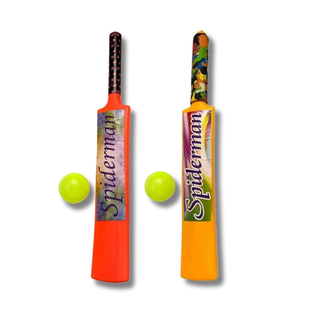 Prapti mart Pack of 2 bat with Ball Combo Plastic Material Toys for Boys Girls Kids Sports bat Cricket Equipment 1
