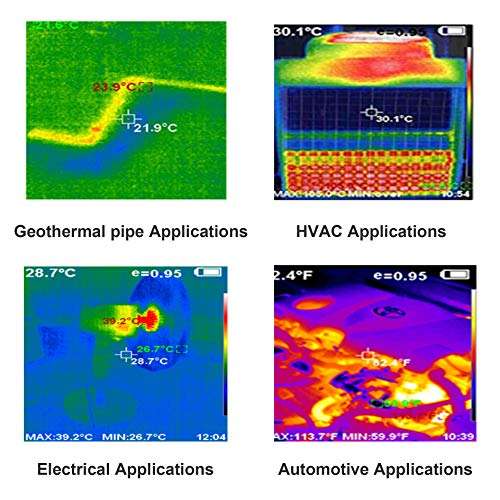 HT-04D Infrared (IR) Thermal Imager Imaging Camera 2.8" Full Angle Color Display, Infrared Image Resolution 120 x 160-Temperature Measurement Range -20°C-450°C,IR Thermal Imager 3