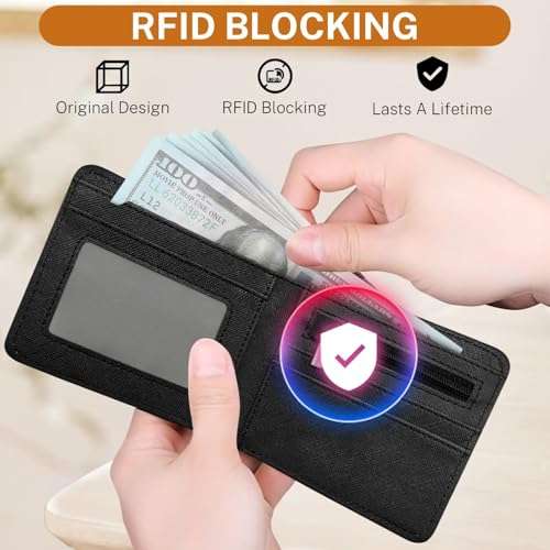 WEBJIASU Boys Wallet for Kids, Kids Wallets for Teen 9-12 8-12 12-14 with Card,Funny Soccer Leather Bifold Rfid Blocking,Black Purse for Men Boy Male Youth Guys Christmas Gifts Birthday Present 5