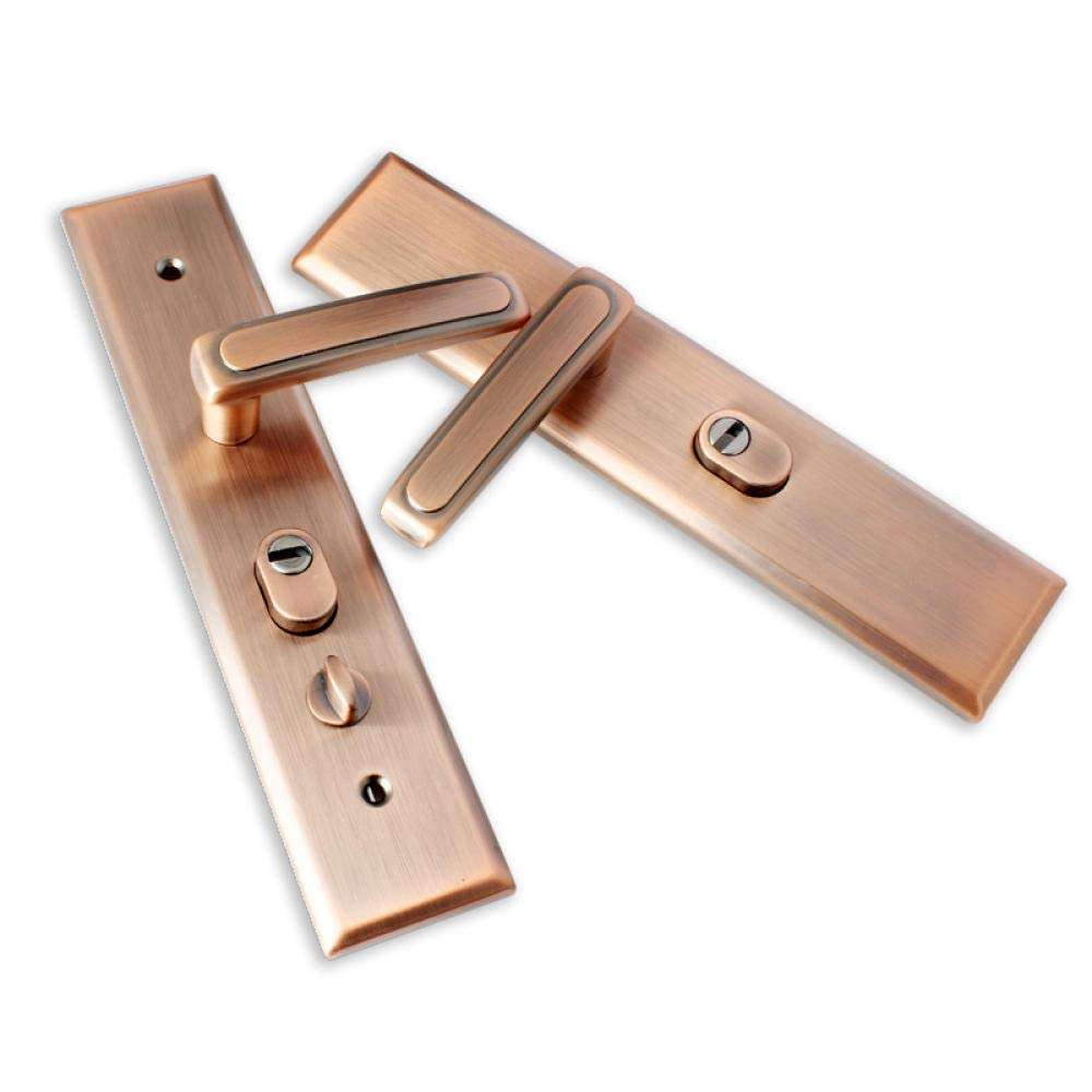 Anti-Theft Door Locks, Household Door Handles, Universal Handle Locks, Multi-Function Door Lock Handles-Red Bronze 5
