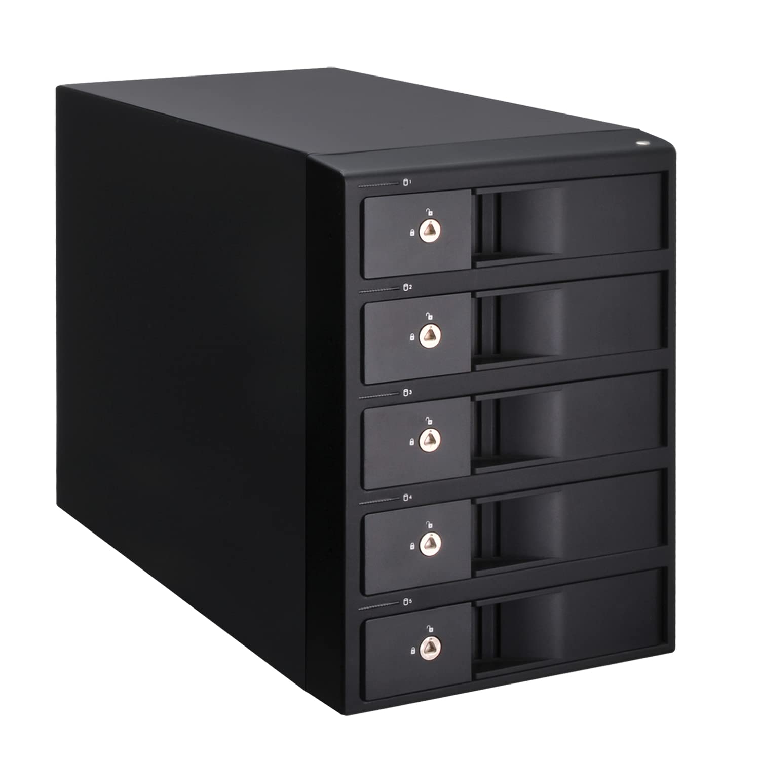 Century CRIB535EU3C_FP USB 3.2 Gen1 Connection USB / eSATA Compatible, 3.5 Inch SATA x 5 Devices with RAID Function 1