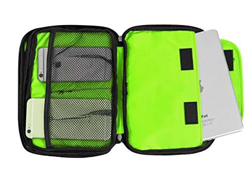 Double Layer USB Cable Hard Drive Case Electronics Accessory Organizer iPad Tablet Cellphone Cord Shuttle SD Card Reader Holder Travel Carrying Storage Bag Headphone Charger Clutter Protection Case 2