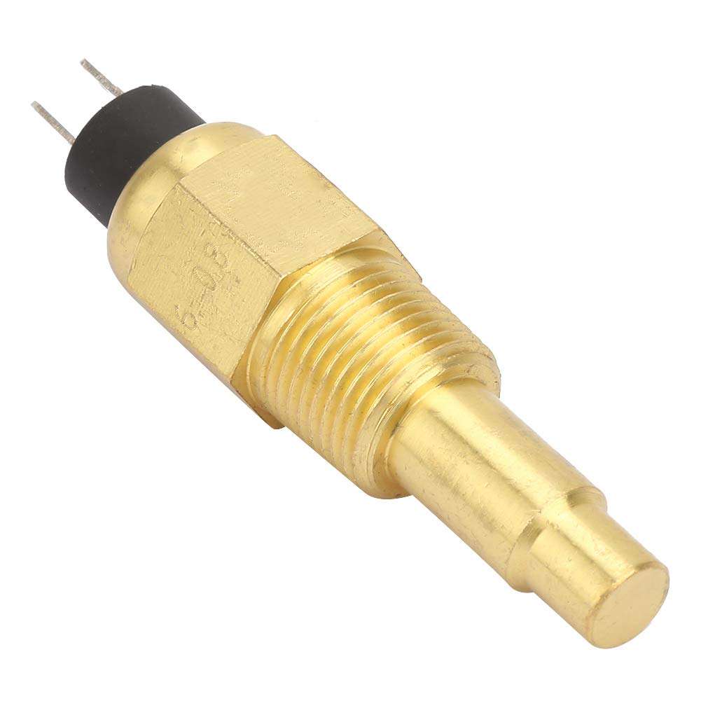 ViaGasaFamido Water Temp Sensor 6-24V 3W 3/8 NPT Brass Engine Water Temperature Sensor Generator Part Fit for 103 ±3 Protective Threshold 38℃-120℃ Measuring Range 5