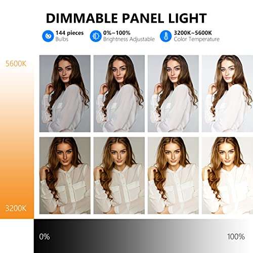 Neewer Super Slim Bi-Color Dimmable LED Video Light with LCD Display, 2600mAh Li-ion Battery and Charger - Ultra High Power LED Panel, 3200K-5600K for Camera Photo Studio Portrait Video Photography 3