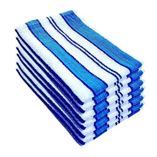 JNT Enterprises Striped Hand Towels High Absorbent for Kitchen Men and Gym (Set of 6)-, 12 inch X 18 inch (Multi Color) 3