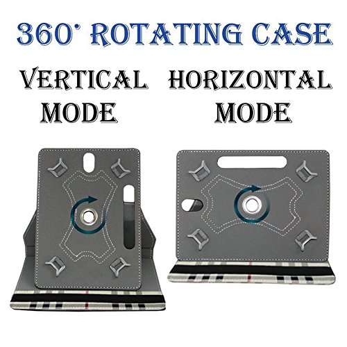 Fastway Rotating Leather Flip Case for I Kall N10 8 GB 10.1 with Wi-Fi+4G Tablet Cover Stand Cream 4