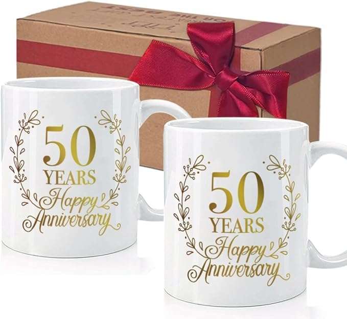 MADE2MUG 50th Wedding Anniversary Gift for Couples Grandparents, 50th Anniversary Mug Gifts for Parents, Coffee for Grandpa Grandma, 50 Year Parents Mug 11Oz 1