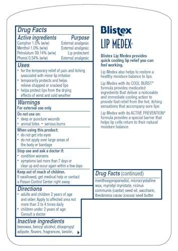 Blistex Lip Medex Lip Balm For Sore Lips (pack of 4) 2