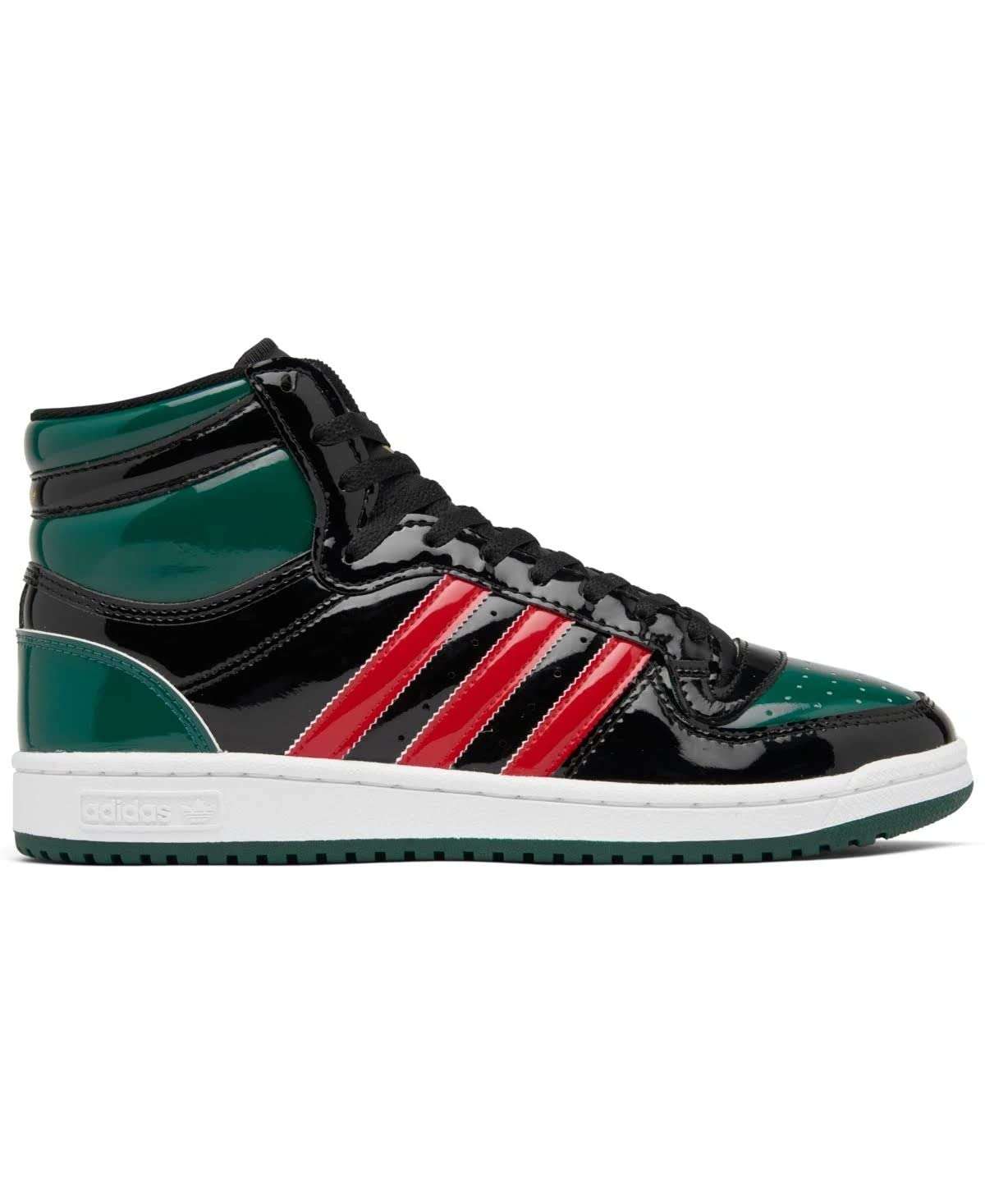 adidas Originals Men's Top Ten Hi Basketball Shoes, Green/Black/Scarlet, 10.5 6