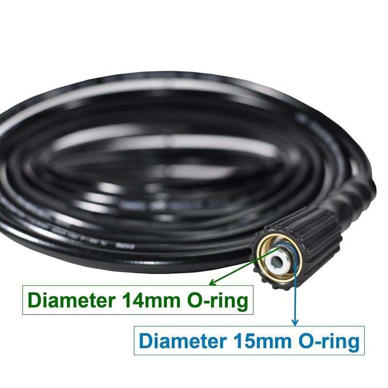 Digital Craft Pressure Washer Hose Pipe 170Bar 2465PSI, M22*1.5 * 14mm High Pressure Washer Hose Spray Water Pressure Washer Pipe,3Pc Filter Connector,Housekeeping 5 Item Set 4