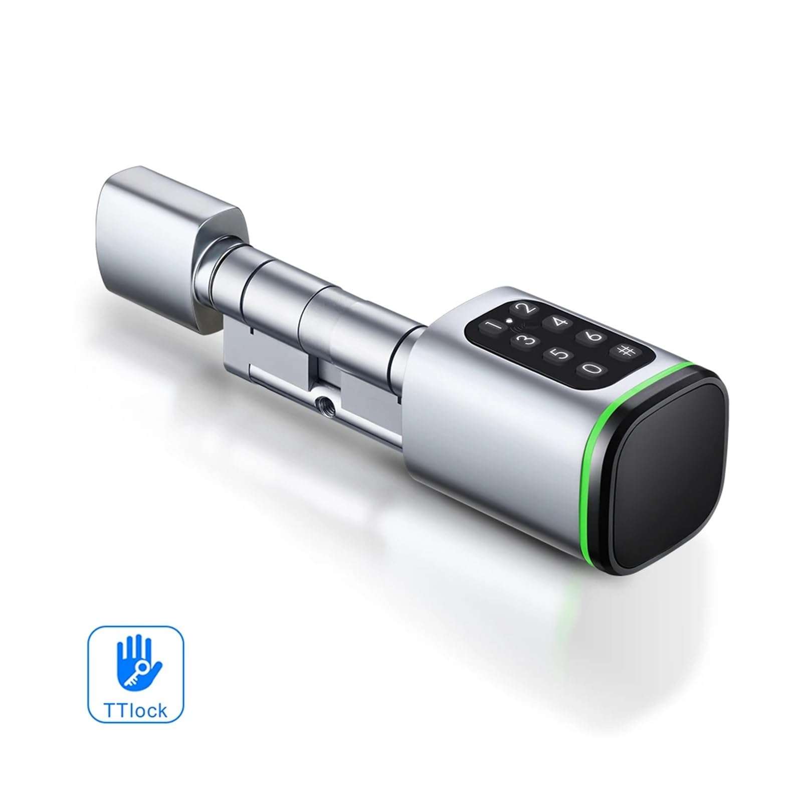 KIEEQGAK TTlock APP Inteligente Adjustable Digital Lock，Cylinder Key Password Card，Smart Cylinder Lock(Black,A30-B30) 4