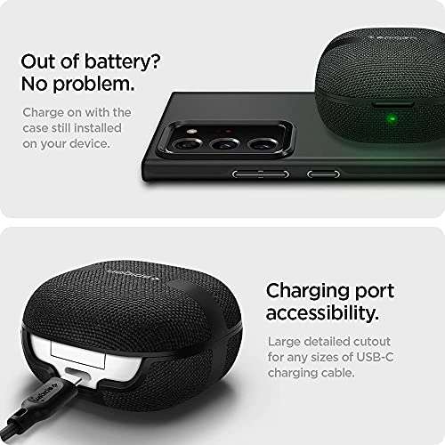 Spigen Urban Fit Designed for Galaxy Buds Core (2025) / FE (2023) / Buds2 Pro (2022) / Buds 2 (2021) / Buds Pro (2021) / Buds Live (2020) Shockproof Protective Cover - Black 6