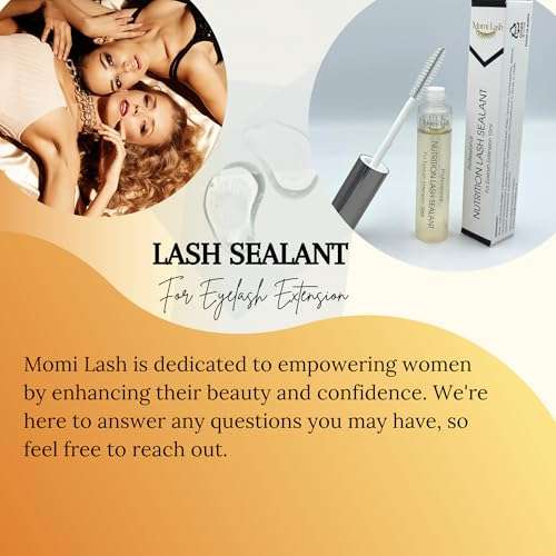 Momi Lash Sealant for Eyelash Extensions, Protective Layer for Cluster Lashes DIY Lash Extension Lash Sealer Long-Lasting 14 Days Lash Seal Clear10ml 5