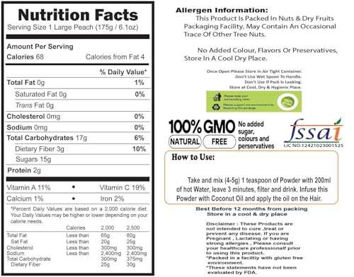 3V PRODUCTS Bhringraj Powder - Pack of 2x50g - Karisalankanni | Eclipta Alba for Hair Growth | Hair Care | Edible 5