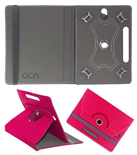 Acm Rotating Leather Flip Case Compatible with Honor Waterplay WiFi 32gb Tablet Cover Stand Dark Pink 2
