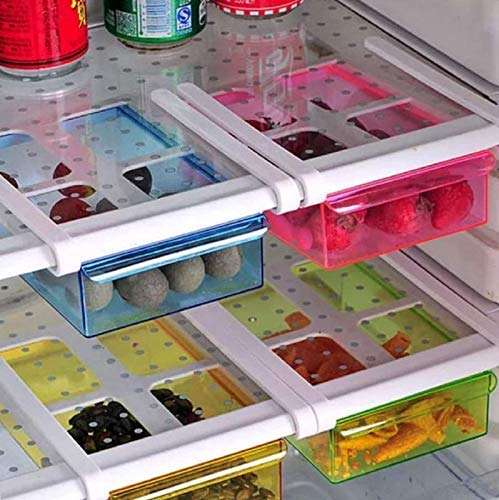 Anugrah Fridge Tray for Storage Food Organizer Set | Refrigerator Storage Rack Set (Pack of 4) 1