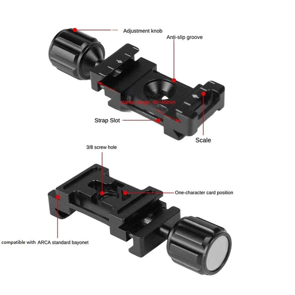 FEICHAO Quick Release Plate Stabilizer Clamp Holder Base 3/8" to 1/4 Screw Mount for DSLR Camera Gimbal Accessories 6