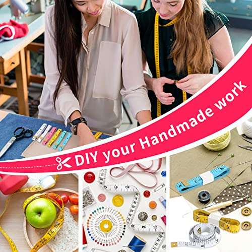 LOUHUA Tape Measures 24 Pack Measuring Tape Bulk for Body Sewing Tailor Cloth Craft Supplies Knitting Projects Measurement Double Scale 150cm/60inch 5