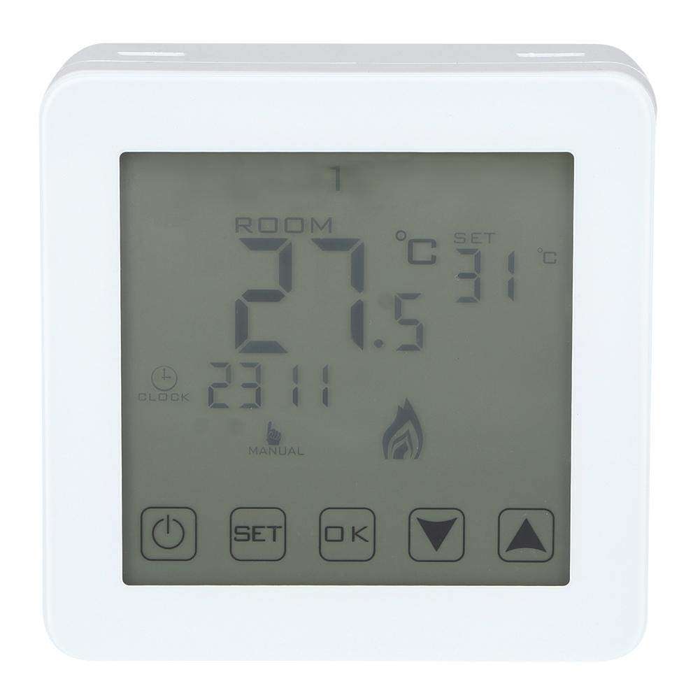 Wall-Mounted Smart Thermostat, Programmable LCD Screen Digital Electric Room Temperature Controller for Home Office 1