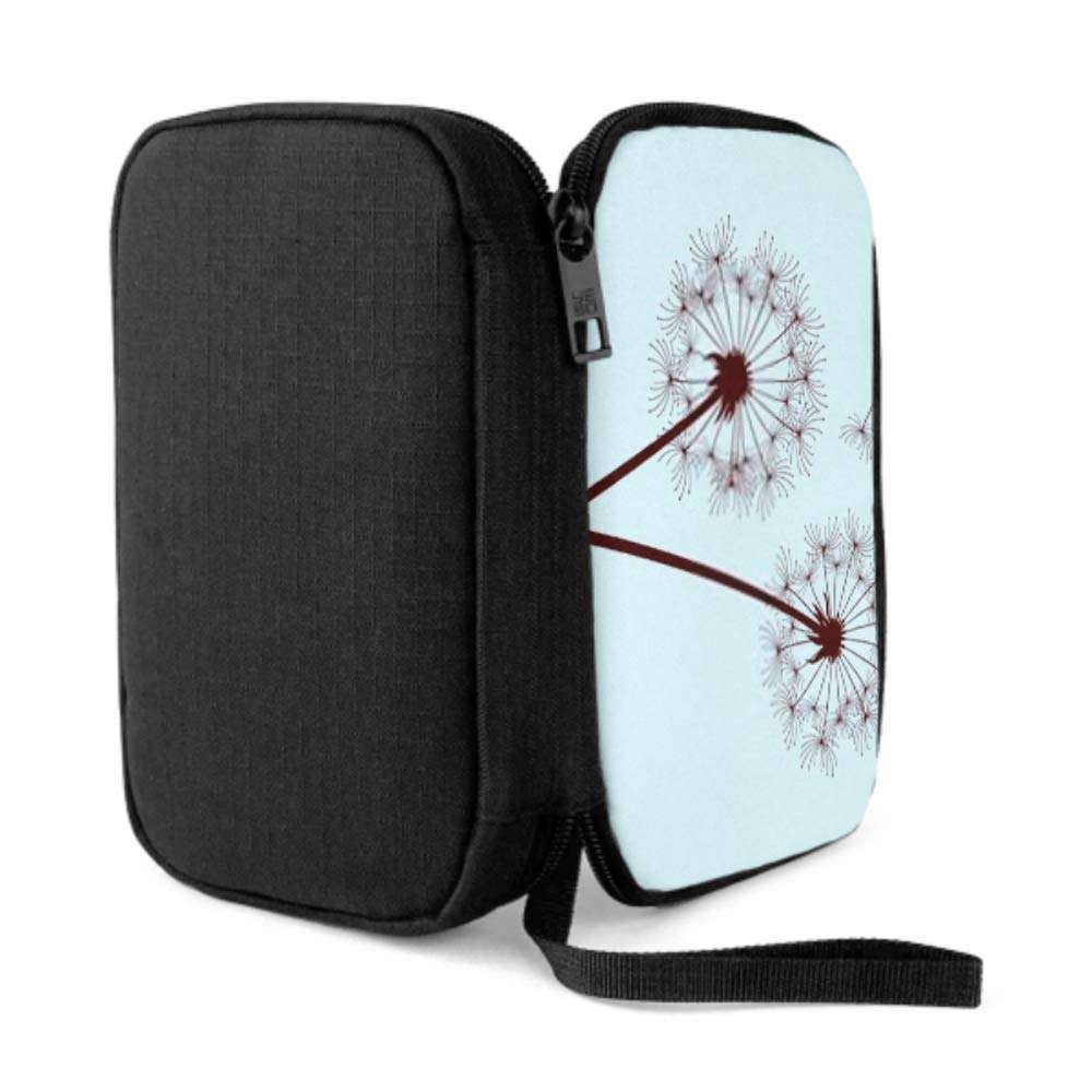 Electronics Accessories Organizer Bag Two Dandelions On Blue Background Electronics Organizer Electronics Bag Organizer Storage Bag of Cases for Cable, Charger, Phone, USB, Sd Card 3
