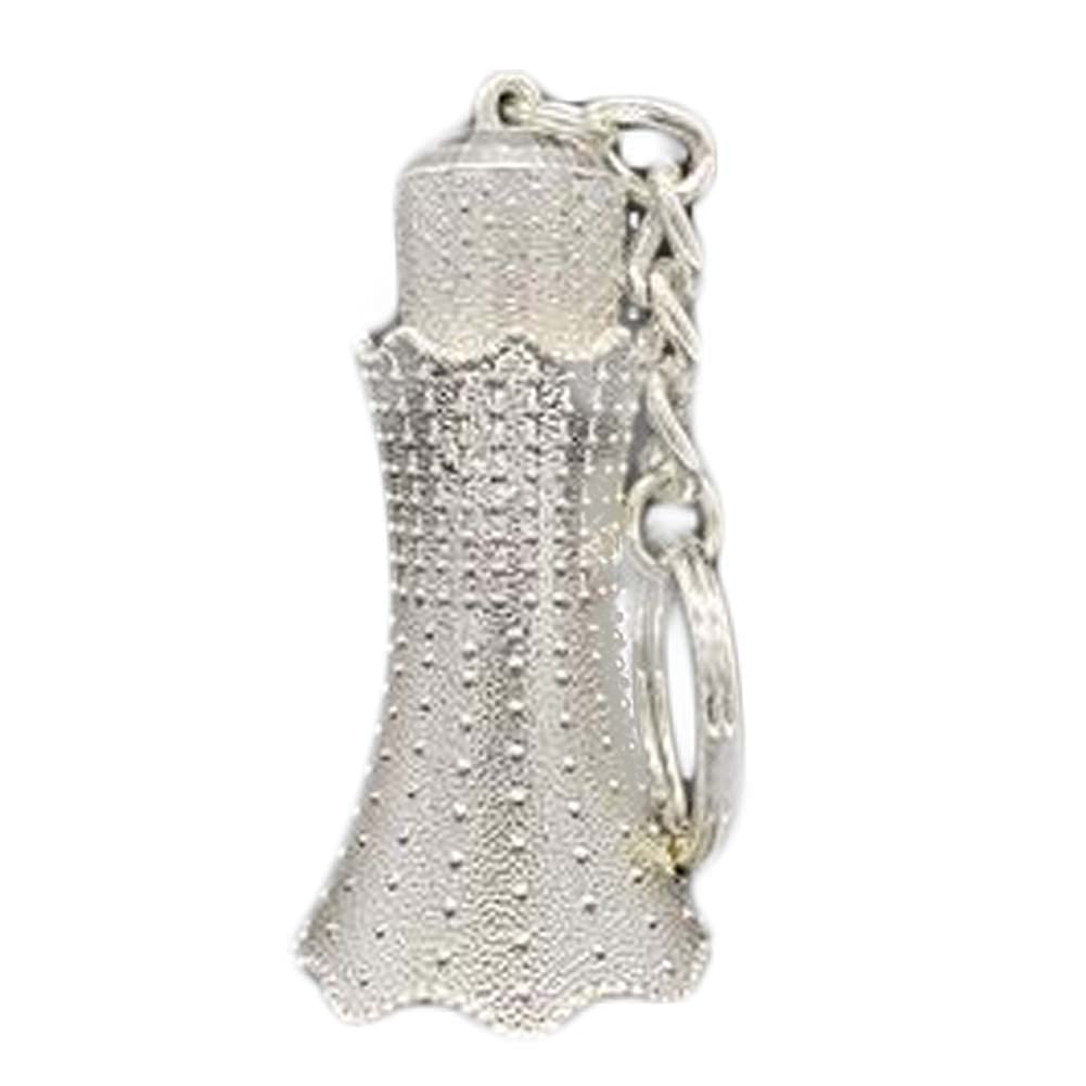 Koala Superstore 3ML Silver Vintage Essential Oil Bottle Keychain Dispenser Bottle Glass Empty Perfume Bottle Refillable Container 1