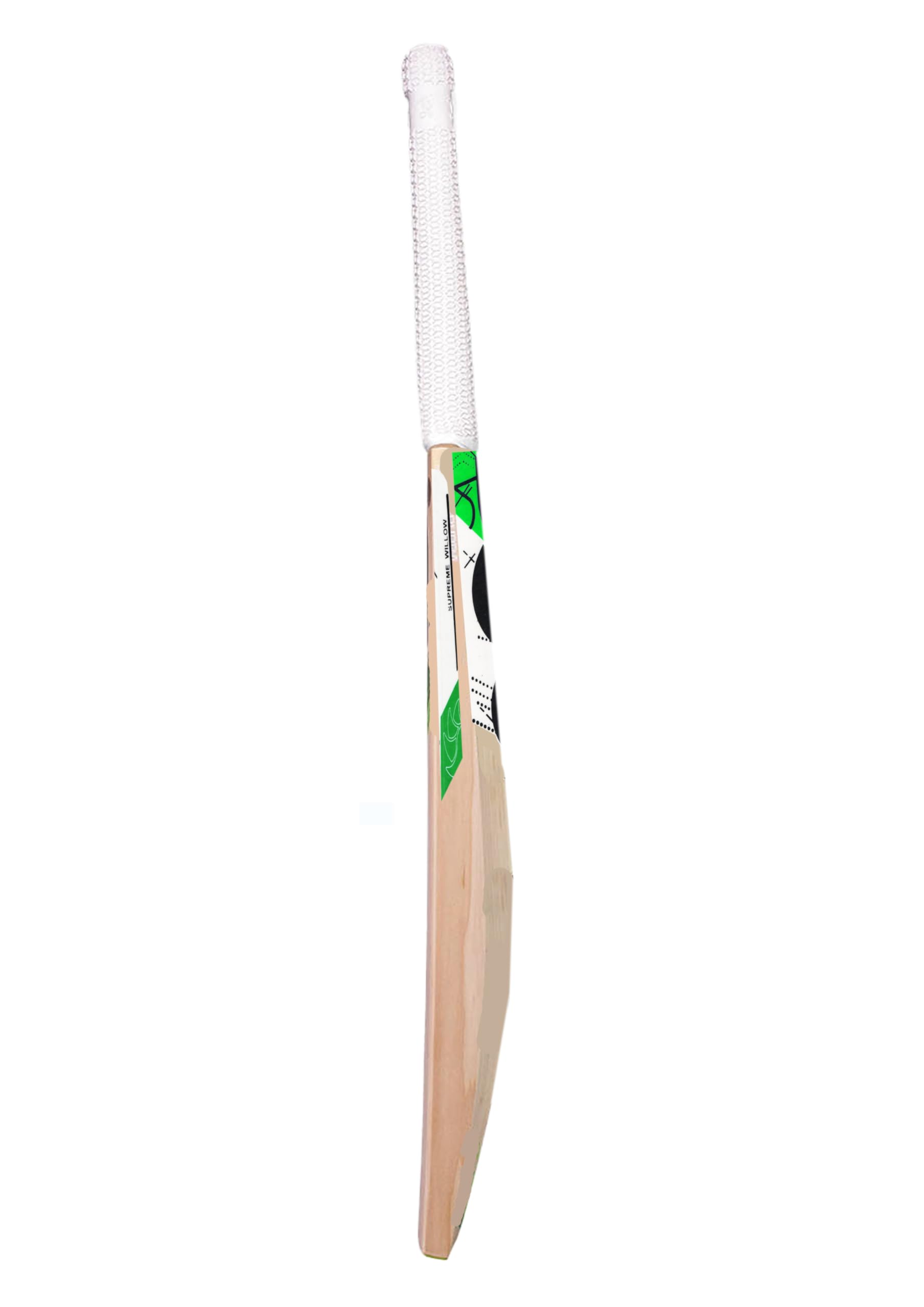 Florence Bat Poplar Willow Full Size Tennis Cricket Bat Suitable for Street, Beach Cricket, Tournaments Practice Bat, 11 Inches Poplar Handle ONLY for Tennis Ball (Green Bat) 4