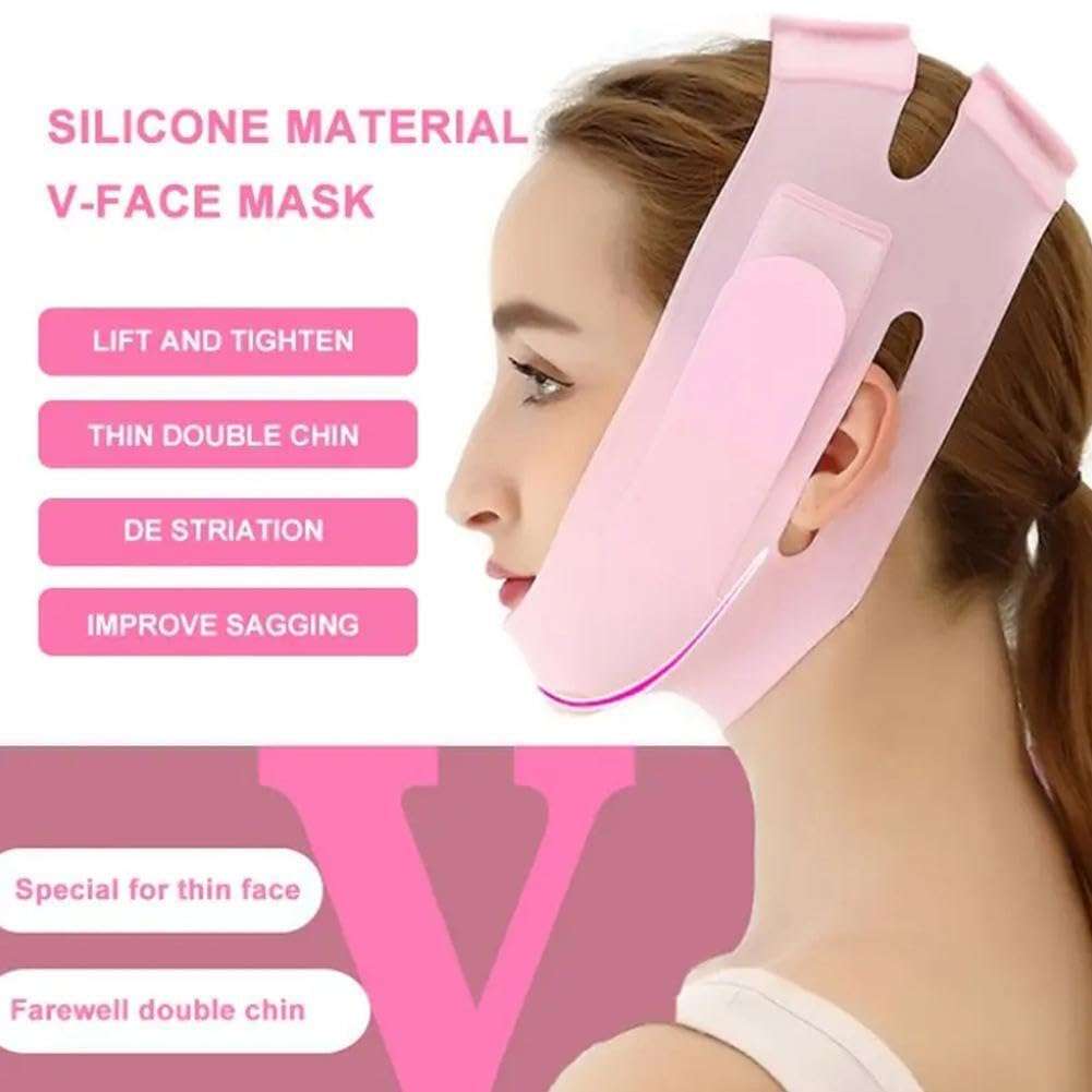 Swabs® Double Chin Lift Mask,Silicon V Line Lifting face lifting mask Double Chin Reducer for Women and Men Tightening Skin (pack of 1) 4