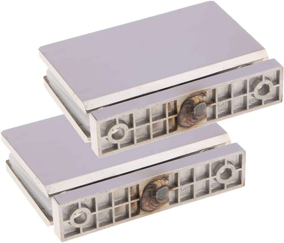 Glass Door Hinge,Bathroom Door Hinge,Bathroom Clamp Clip,2Pcs 100Heavy Duty Frameless Glass Shower Doors Hinge Replacement Parts Hinges 1
