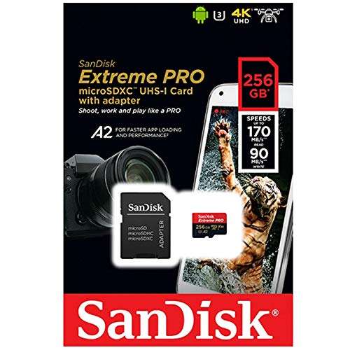 SanDisk Extreme Pro 256GB MicroSD XC Class 10 UHS-I Mobile Memory Card for Samsung Galaxy S8 S9 S10 Plus + S10e USB 3.0 MemoryMarket Dual Slot MicroSD & SD Memory Card Reader 2