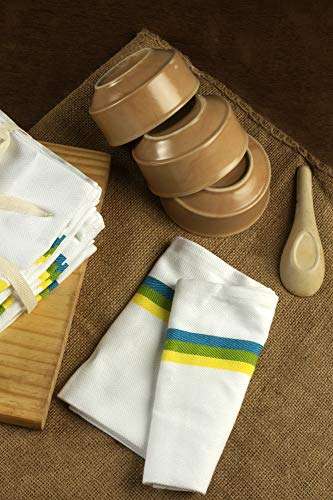 Neolino Kitchen Dish Towels, Herringbone Weave Kitchen Towels, 100% Cotton (Size: 15x25 Inch), Highly Absorbent Bar Towels & Tea Towels - (Set of 12)-Turquoise 4