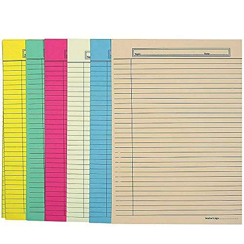 Class Fun A4 one side Ruled Color Sheets (Pack of 100 Sheets) for Project/Assignment/Practical/Homework (A4, One Side Ruled),Mulitcolor 2