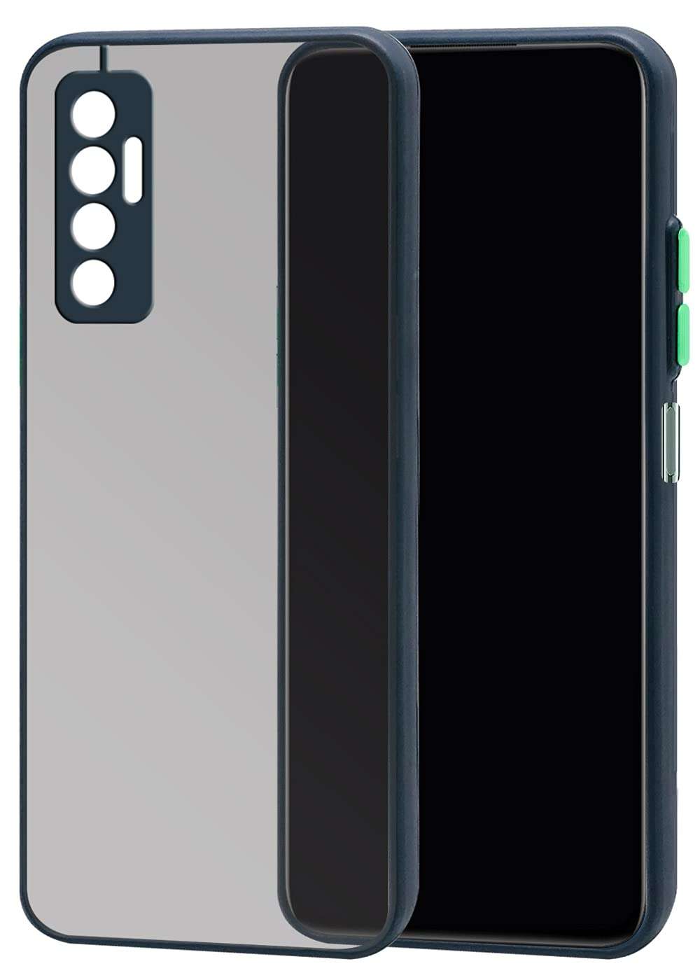 Jkobi Back Cover Case For Tecno Camon 17 (Camera Protection | Smoke Translucent | Thermoplastic | Blue) 1