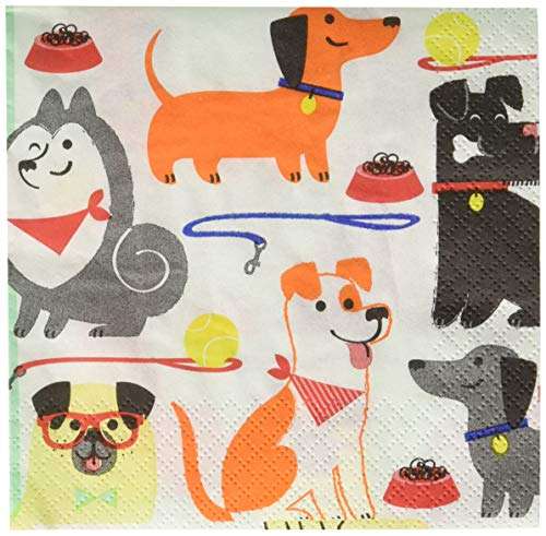 Creative Converting Dog Party Beverage Napkins, 16 Count 2
