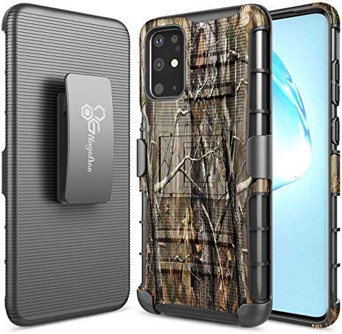 E-Began Case for Samsung Galaxy S20 Ultra /S20 Ultra 5G, Belt Clip Holster Kickstand Protective Hybrid Cover Heavy Duty Armor Defender Shockproof Rugged Phone Case (2020 Release 6.9 inch) -Camo 1