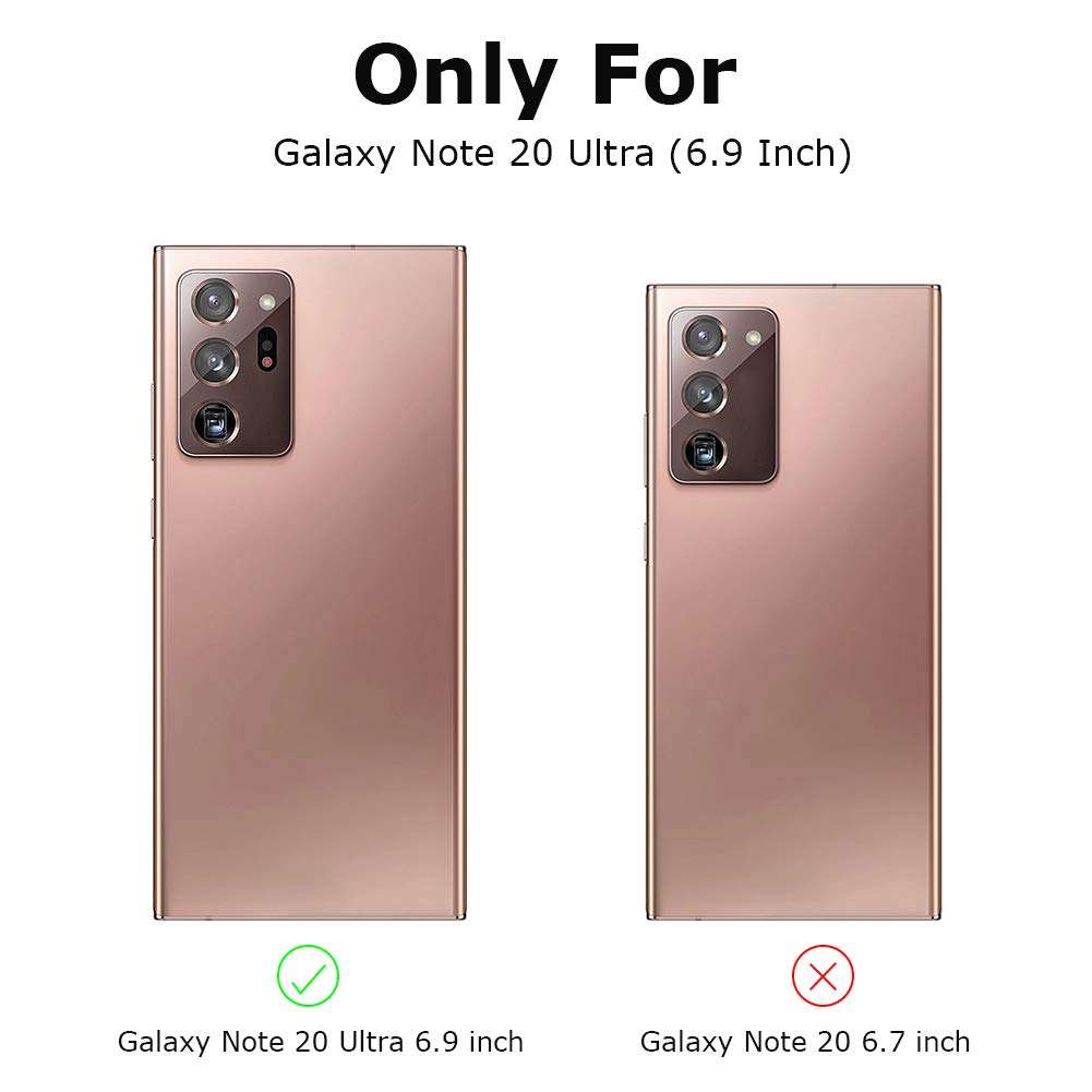 Galaxy Note 20 Ultra Case, Shockproof Bumper Cover with Kickstand Holder [Work for Magnetic Car Mount] Compatible with Samsung Glaxay Note 20 Ultra, Red 2