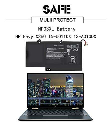BE•SELL 43Wh New NP03XL Laptop Battery for HP Pavilion X360 15-U011DX 15-U010DX 13-A010DX 13-a013cl 13-A110DX HP Envy 15-u010dx 15-u011dx 760944-421 HSTNN-LB6L - 12 Month Warranty 2