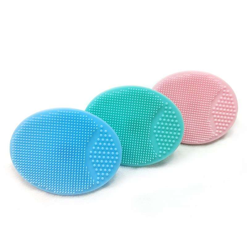 KitchenFest® Silicone Face Massager Baby Shower Shampoo Exfoliating Scrubber Skin Care Beauty Health Hygien Suction Cup Cleaning Brush, Multicolor (4) 1