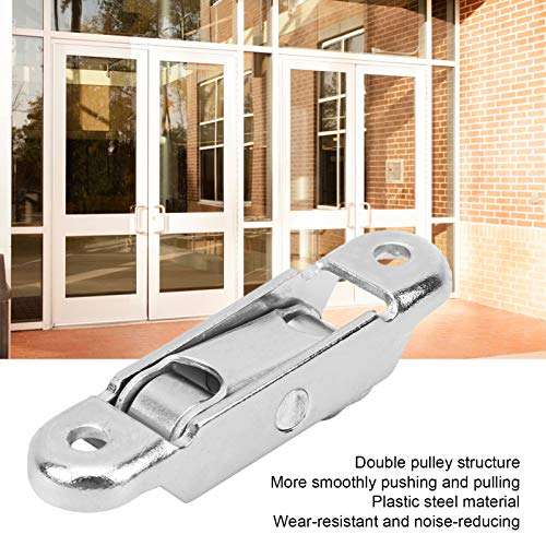 20Pcs Sliding Door Window Pulley 16mm Width Flat Double Wheel Double Flat Rollers Plastic Steel Push?Pull Flexible Hardware 3