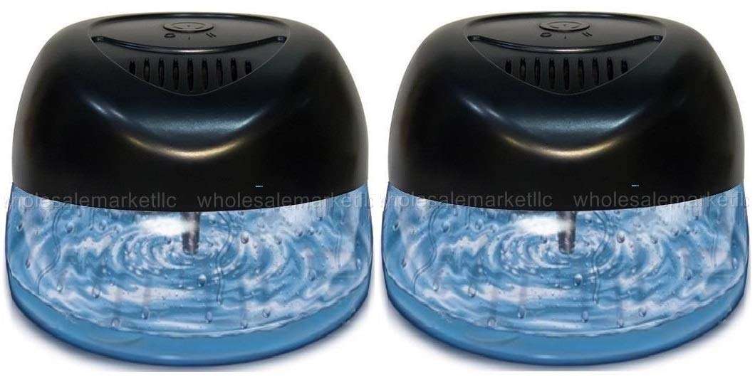 Bluonics Fresh Aire 2-Pack Water Air Washer, Night Light 7 LED Changing Colors & White Noise with a Bottle of Lavender Fragrance 1