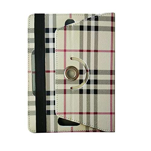 Fastway Rotating Leather Flip Case for I Kall N10 8 GB 10.1 with Wi-Fi+4G Tablet Cover Stand Cream 3