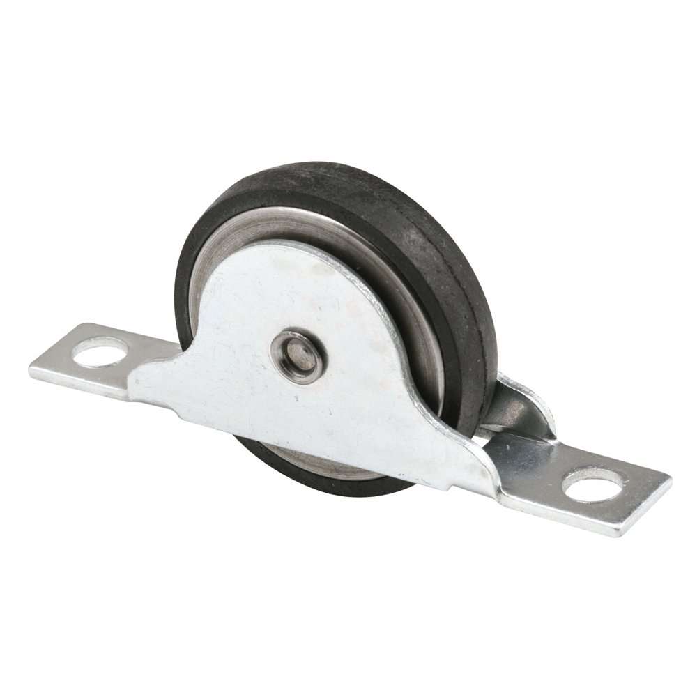 Prime-Line N 6688 Closet Door Roller with 1-3/8 inch Flat Neoprene Ball Bearing Wheel (2-pack) 1