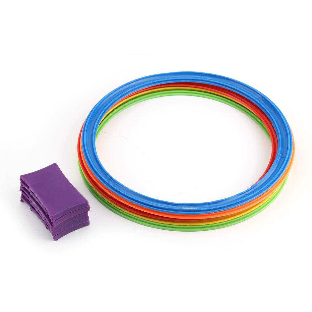 Tbest 5Pcs Jumping Rings, Kids Jump Rings Game Children Jumping Game Playing Activity for Children Children's Outdoor Entertainment Supplies Hopscotch Rings Poly Hopscotch Hopscotch Rings 6