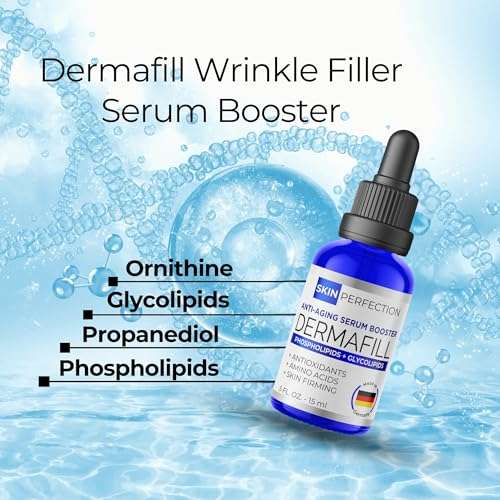 Skin Perfection Adipofill Wrinkle Filler - Anti Aging Serum with Patented L-ornithine Amino Acid for Plump Up Under-eye Hollowness & Nasolabial Lines - Diy Face Serum for Women Mix with Any Skincare 5
