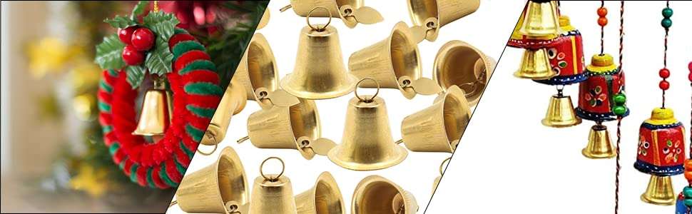 Decorama Golden Metal Bells Used for Hobby Crafts and Other Craft Works : Pack of 25: Size -2cm 6