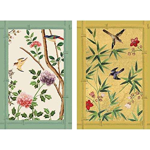Caspari Chinese Wallpaper Playing Cards in Blue - 2 Decks Included 1