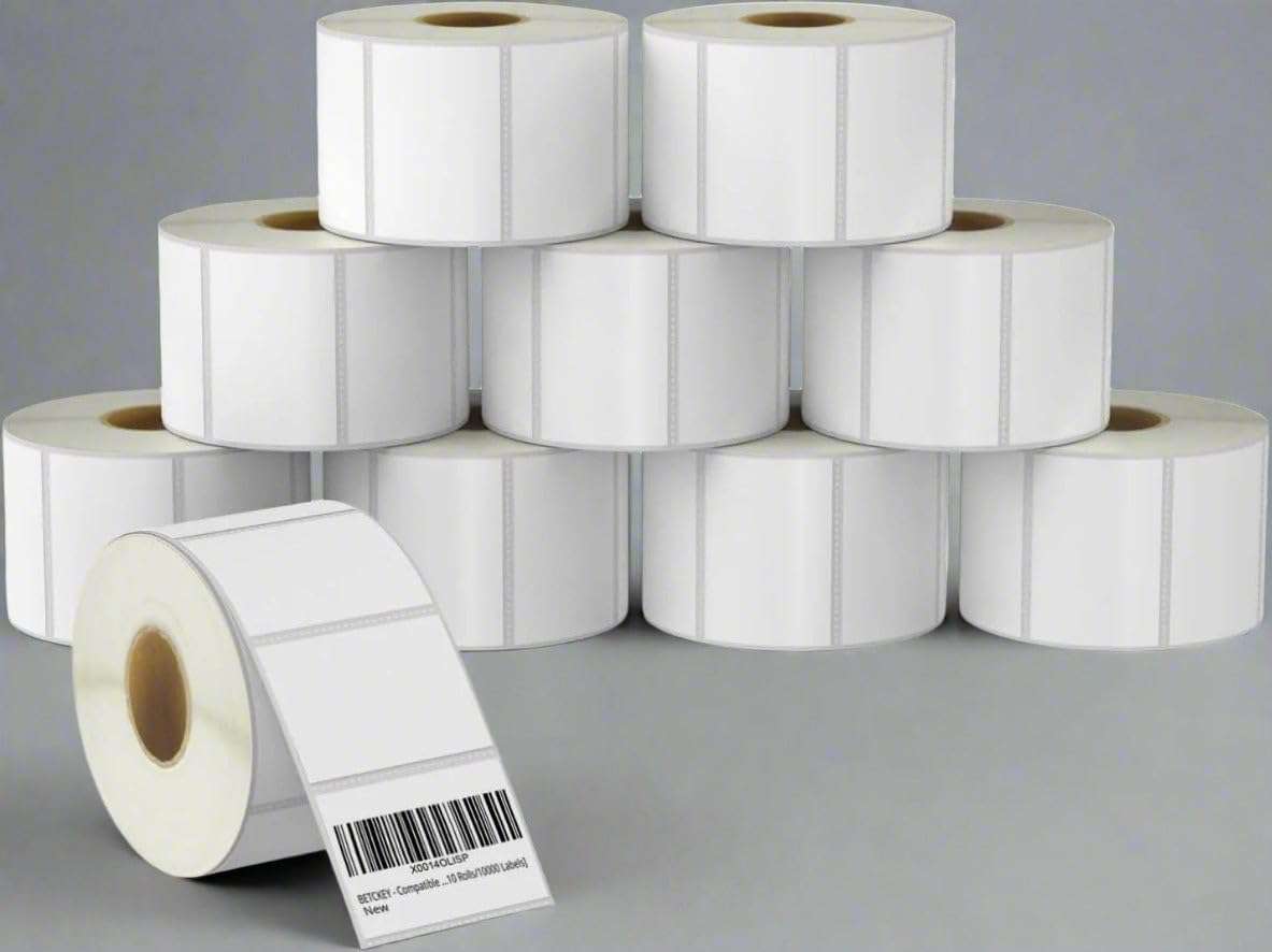 SECUREMENT Direct Thermal Barcode Labels Stickers (3x2 Inch / 75x50 mm) 1000 Labels/Roll (4 Rolls) 1